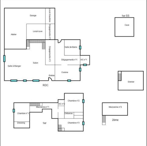 Maison de caractère T6 d'environ 180m2 + 166m2 de grange à Montenois