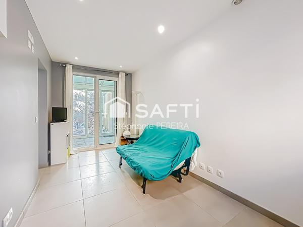 2 pièces au 1er étage avec un jardin privé et cave