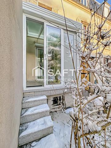 2 pièces au 1er étage avec un jardin privé et cave