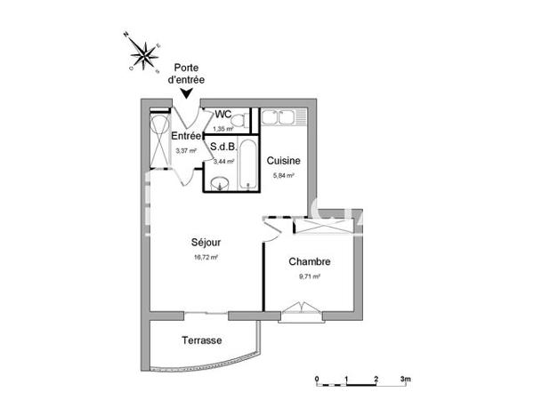 Location Appartement 2 pièces 40.4 m² - RUE DE BANYOLES Perpignan 66000