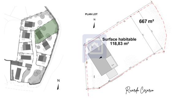 Maison Concarneau 5 pièces 118.83 m2 sur un terrain de 667 m2