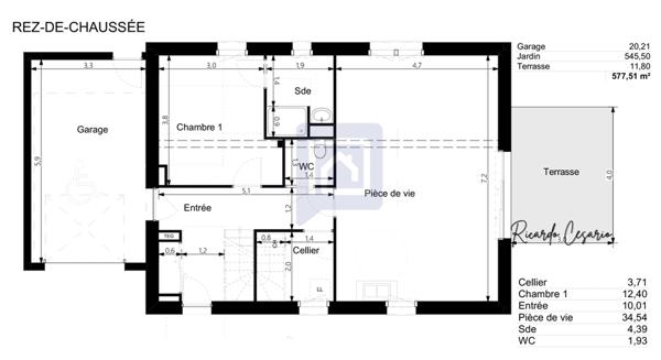 Maison Concarneau 5 pièces 118.83 m2 sur un terrain de 667 m2