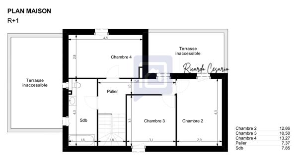 Maison Concarneau 5 pièces 118.83 m2 sur un terrain de 667 m2