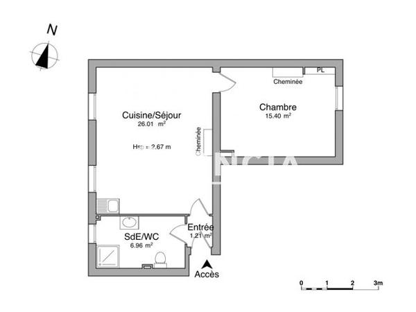 Location Appartement 2 pièces 49.39 m² - 54 AVENUE DU GAL DE GAULLE Maisons-alfort 94700