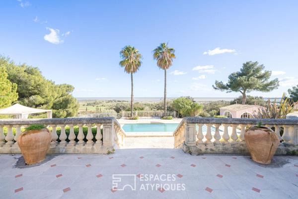Propriété d’exception avec piscine, au calme et proche de la mer