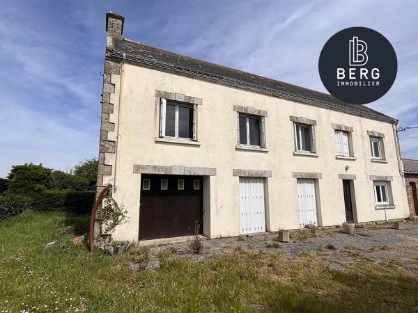 Maison à vendre ERDEVEN – ancienne ferme de 6 pièces + hangar et annexes
