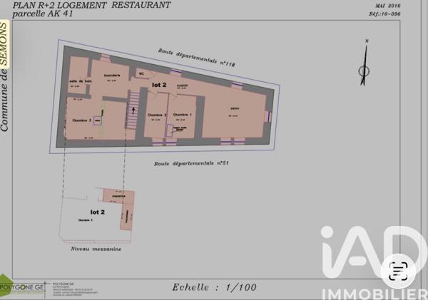 Immeuble à vendre 340 m² Porte-des-Bonnevaux