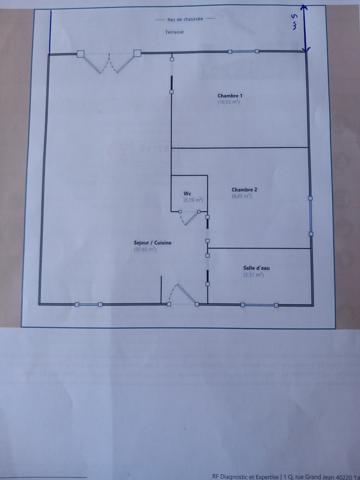 Urcuit (64990) Maison mitoyenne un T 3 rez de plain-pied, terrasse, parking.Urcuit centre ville