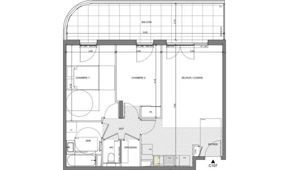 Appartement à vendre 3 pièces 60 m² Saint-Laurent-du-Var