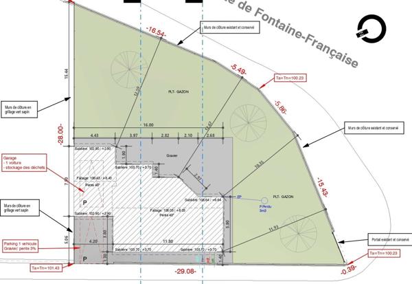 terrain constructible avec permis de construire