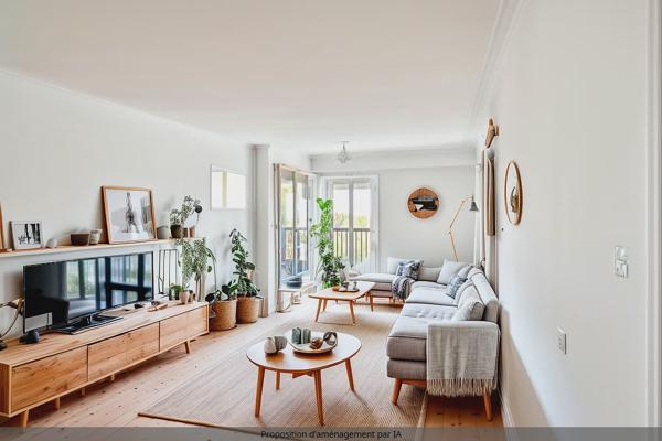 Appartement lumineux 3 pièces 