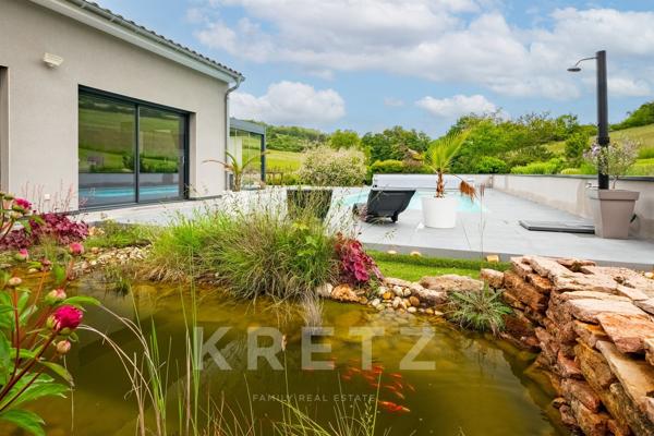 Maison d'architecte contemporaine-169 m2-Piscine-Vue sur les vignes- Aux portes de Tournus