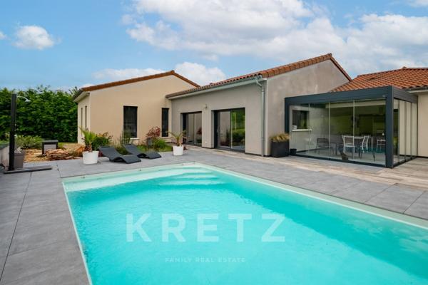 Maison d'architecte contemporaine-169 m2-Piscine-Vue sur les vignes- Aux portes de Tournus