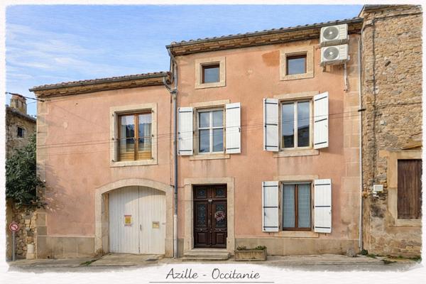 Maison bourgeoise 259 m² – 5 chambres – jardin 315 m² – garage – Azille Minervois