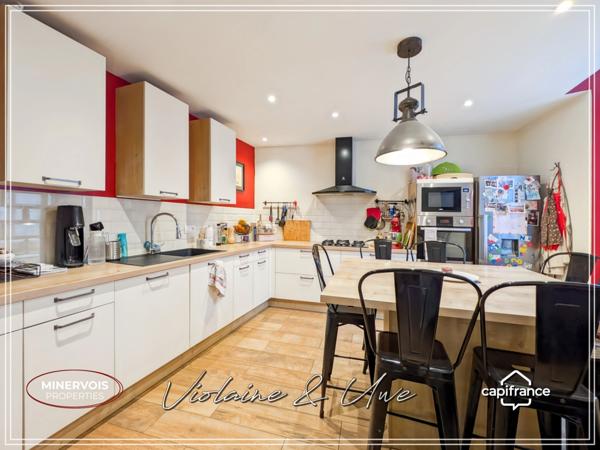 Maison bourgeoise 259 m² – 5 chambres – jardin 315 m² – garage – Azille Minervois