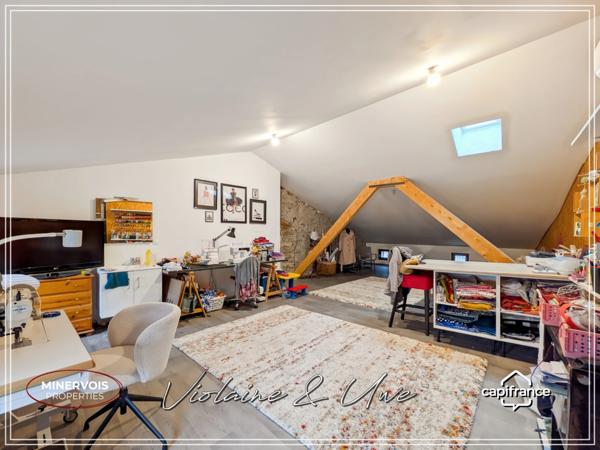 Maison bourgeoise 259 m² – 5 chambres – jardin 315 m² – garage – Azille Minervois