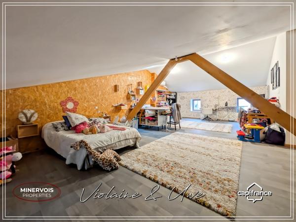 Maison bourgeoise 259 m² – 5 chambres – jardin 315 m² – garage – Azille Minervois
