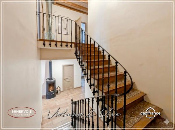 Maison bourgeoise 259 m² – 5 chambres – jardin 315 m² – garage – Azille Minervois