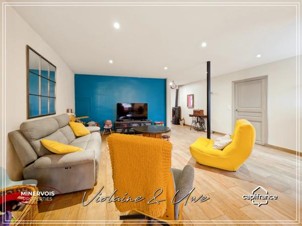Maison bourgeoise 259 m² – 5 chambres – jardin 315 m² – garage – Azille Minervois