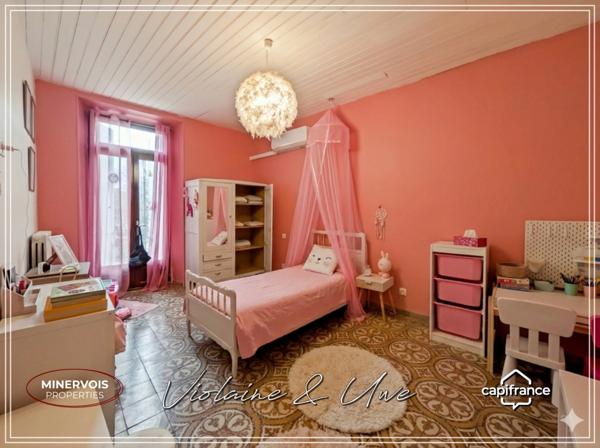 Maison bourgeoise 259 m² – 5 chambres – jardin 315 m² – garage – Azille Minervois