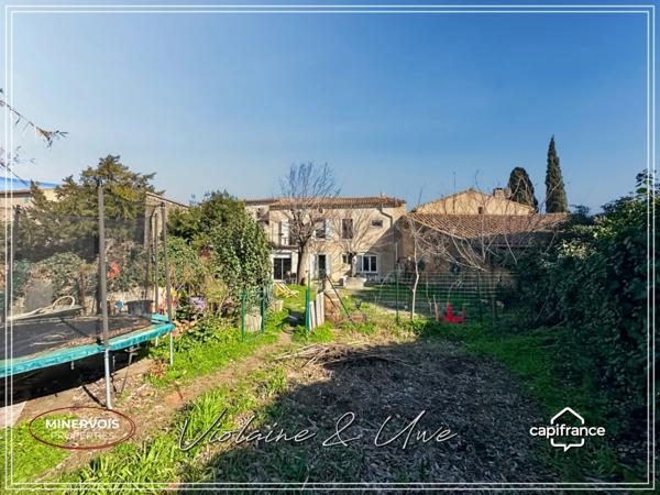 Maison bourgeoise 259 m² – 5 chambres – jardin 315 m² – garage – Azille Minervois