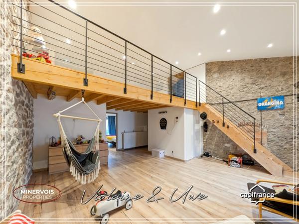Maison bourgeoise 259 m² – 5 chambres – jardin 315 m² – garage – Azille Minervois