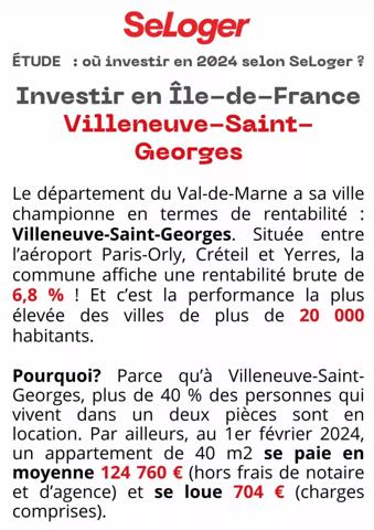 Vente                                                      Appartement
                        
                     4 pièces                      80 m2                     à Villeneuve-Saint-Georges