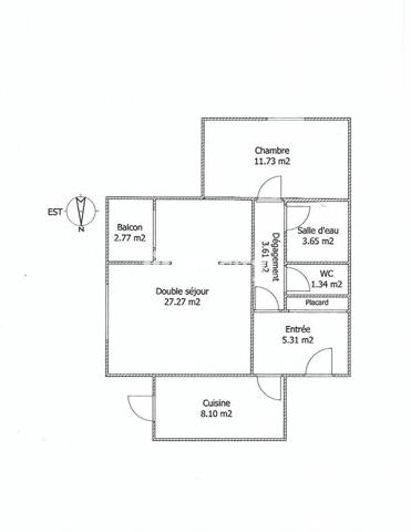 Appartement 3 pièces - 61 m²