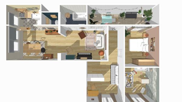 APPARTEMENT ATYPIQUE AVEC COURETTE PRIVATIVE