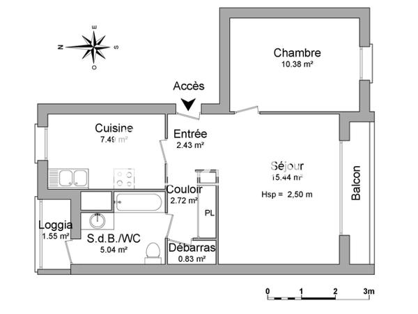 Location Appartement 2 pièces 45.5 m² - CLOS SAINT MARCEAU Orleans 45100