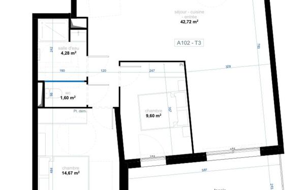 Appartement à vendre    3 pièces • 72,87 m2 Narbonne