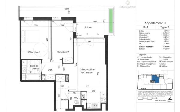 Appartement à vendre    3 pièces •  Arras