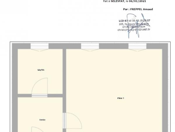 Location Studio 1 pièce Sélestat (67600) - cv