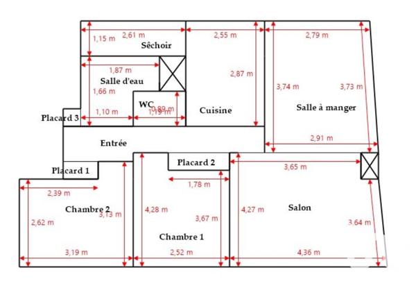 Appartement à vendre 3 pièces 64 m² Nantes