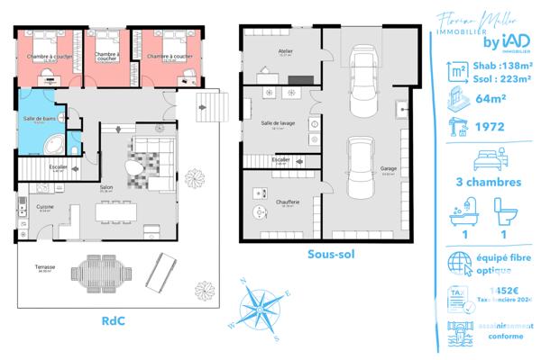 Maison à vendre 6 pièces 138 m² Bethoncourt