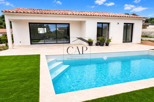 Lecci (20137) Villa individuelle T4 neuve de 110 m² avec piscine, jardin, garage et vue dégagée– Sainte-Lucie de Porto-Vecch