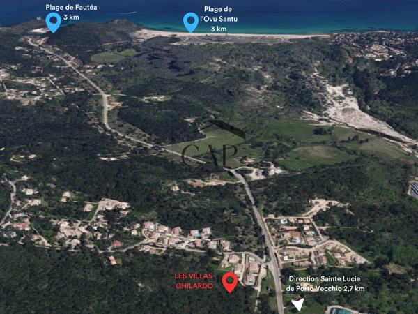 Lecci (20137) Villa individuelle T4 neuve de 110 m² avec piscine, jardin, garage et vue dégagée– Sainte-Lucie de Porto-Vecch