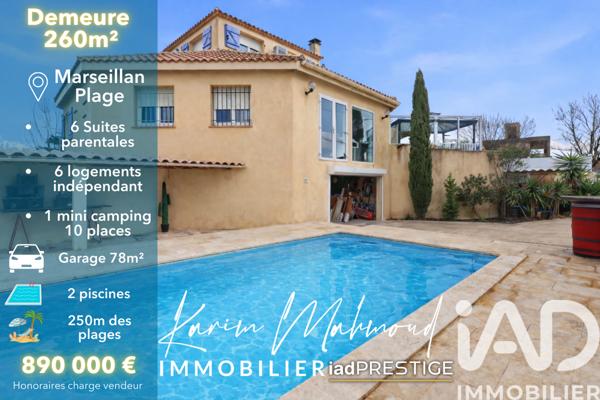 Maison à vendre 7 pièces 260 m² Marseillan