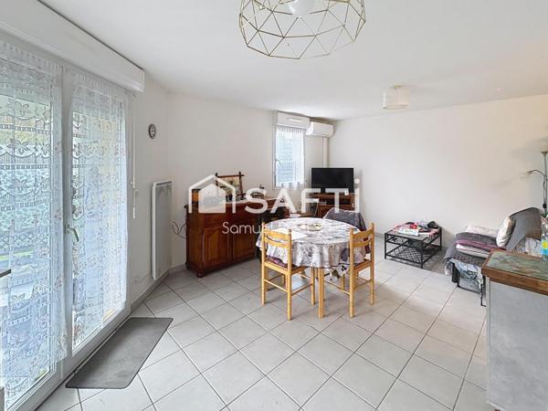 CAZERES - Appartement T3 meublé RDC climatisé, véranda, jardin 150m²