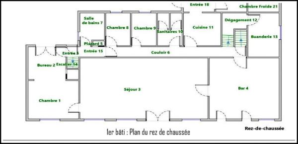 Immeuble à vendre LA CHARTRE SUR LE LOIR (72)-bâtis de 519m²- jardin- écurie- bord de Loir