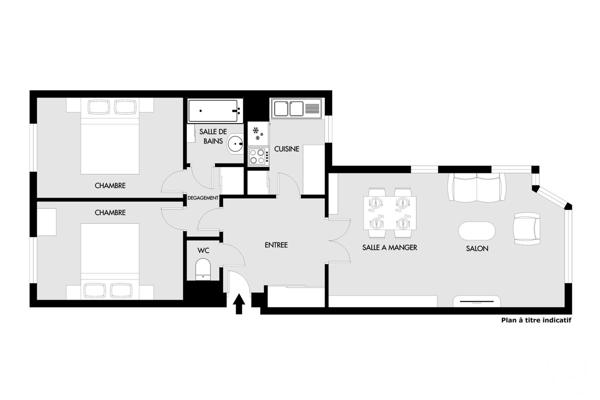 Appartement F3 à vendre  3 pièces - 63 m2 PARIS - 75020