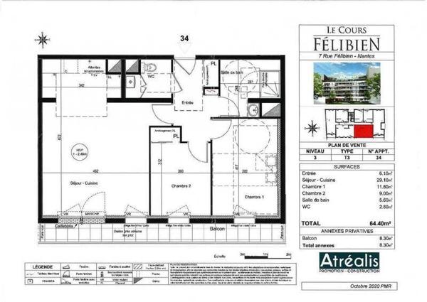 Appartement 3 pièces - 44000 Nantes