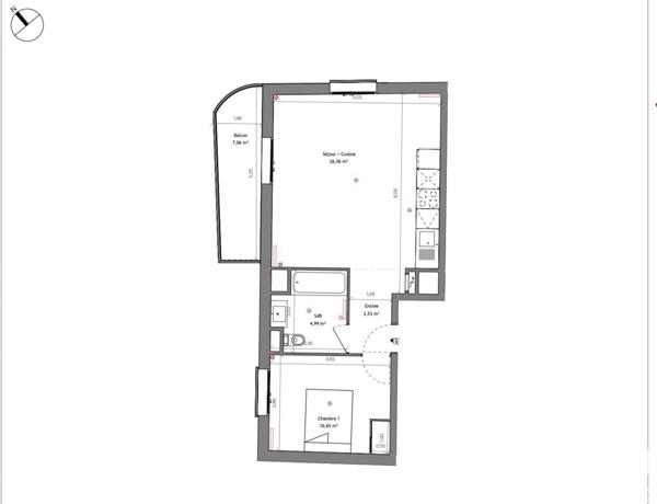 Appartement à vendre 2 pièces 46 m² Argenteuil