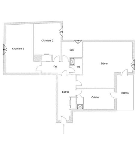 Appartement 3 pièce(s) avec balcon - garage- cave vendu loué