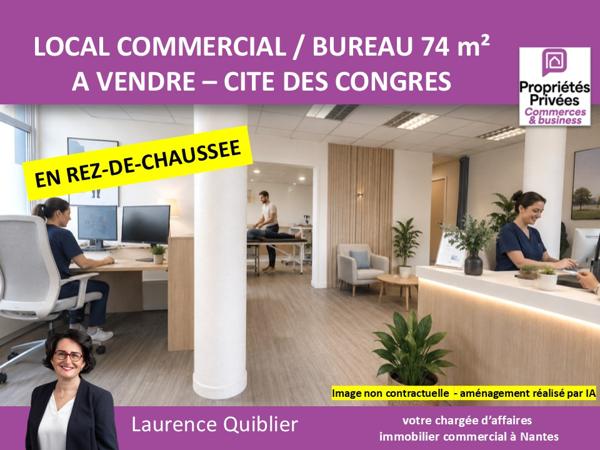 44000 NANTES - MURS LIBRES A VENDRE 74 m² CITE DES CONGRES