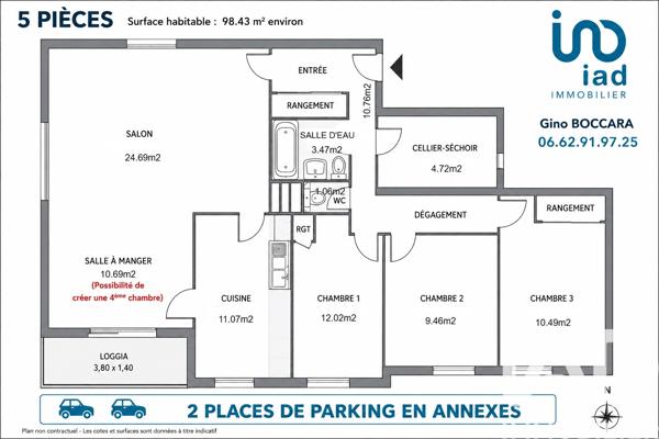Appartement à vendre 5 pièces 98,43 m² Cormeilles-en-Parisis
