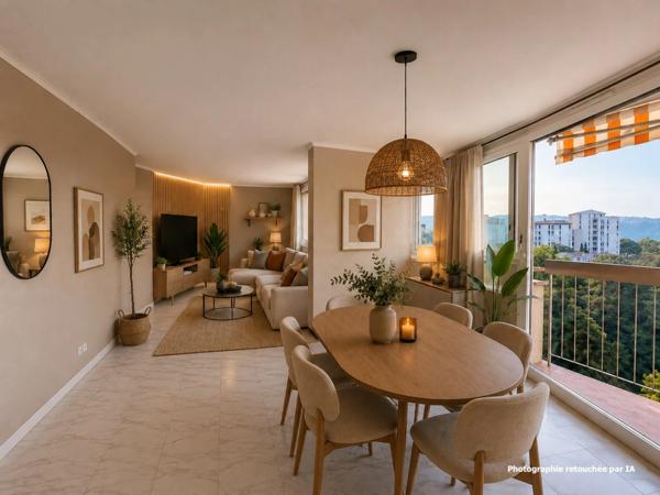 Appartement T5 avec terrasse, aperçu mer, cave et stationnement privé