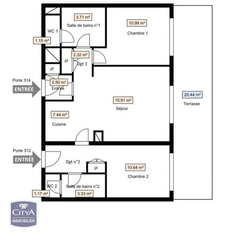 Appartement à vendre 3 pièces 62.8m² Mandelieu-la-Napoule (06210)