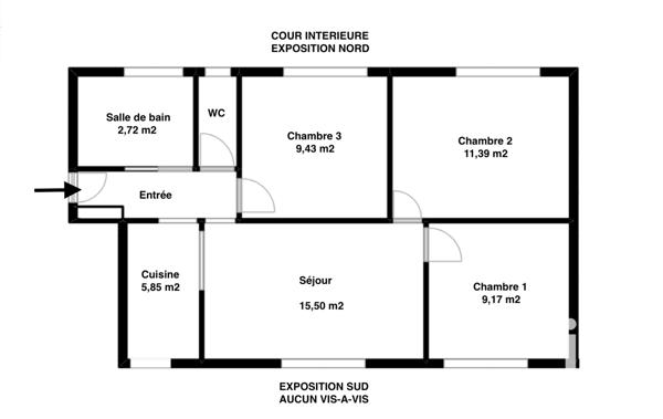 Appartement à vendre 4 pièces 60 m² Charenton-le-Pont
