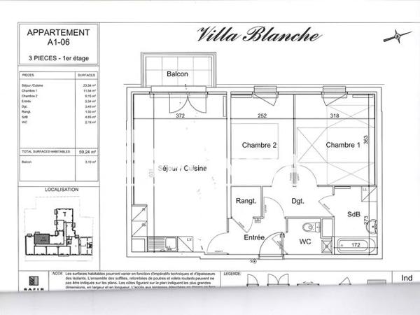 Location Appartement 3 pièces 59.2 m² - 4/6 AVENUE THIERS Melun 77000